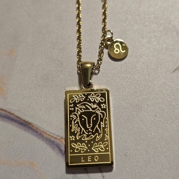 LEO Zodiac & Constellation Stainless Steel Pendant Necklace - Picture 6 of 7